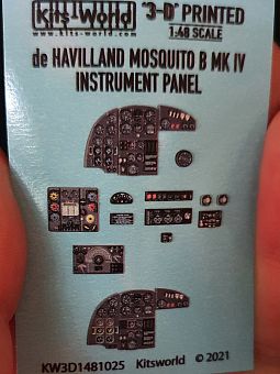 Kitsworld Kitsworld  - 1/48 Cockpit Instrument Panel - de Havilland Mosquito B Mk.IV/PR 