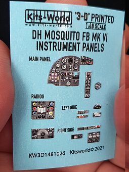 Kitsworld 1:48 Cockpit Instrument Panel d.H Mosquito FB MK VI 