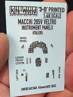Kitsworld 1:48 Cockpit Instrument Panel Macchi 205V 