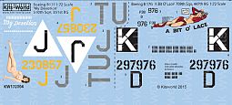 Kitsworld Kitsworld Boeing B17 F/G Flying Fortress -  1/72 Scale Decal Sheet 