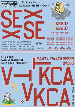 Kitsworld Kitsworld  - Avro Lancaster BI 1/72 Scale Decal Sheet 