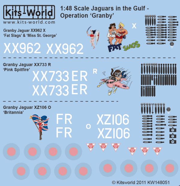 Kitsworld Kitsworld 'Jaguars' -  1/48 Scale Decal Sheet 
KW148051 Operation Granby
 