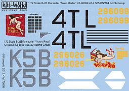 Kitsworld Kitsworld  - 1/72 Scale Decal Sheet B-26 Marauders 
