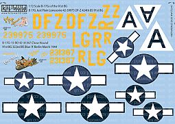 Kitsworld Kitsworld 1/72 Scale Boeing B-17G Flying Fortress Decal Sheet 