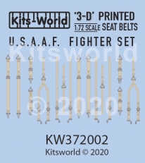 Kitsworld 1:72 scale 3D U.S.A.A.F. Fighter Seat Belt Set 