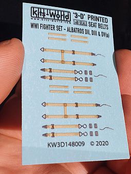 Kitsworld 1:48 scale Albatross- DII- DIII- DV Seat Belt Set KW3D148009 3D Seat Belt Decals 