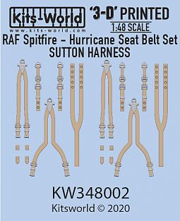 Kitsworld 1:48 scale RAF Fighter Seat Belts Sutton Harness 